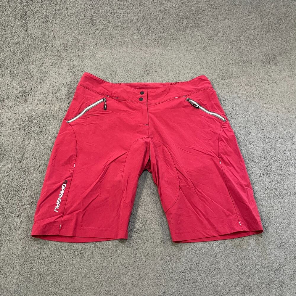 Louis Garneau Raspberry Red Pockets Cycling Mountain Biker Shorts Men's Size XL